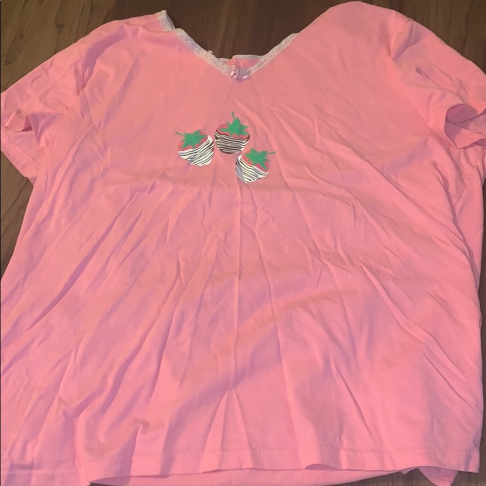 Pink pajama tee